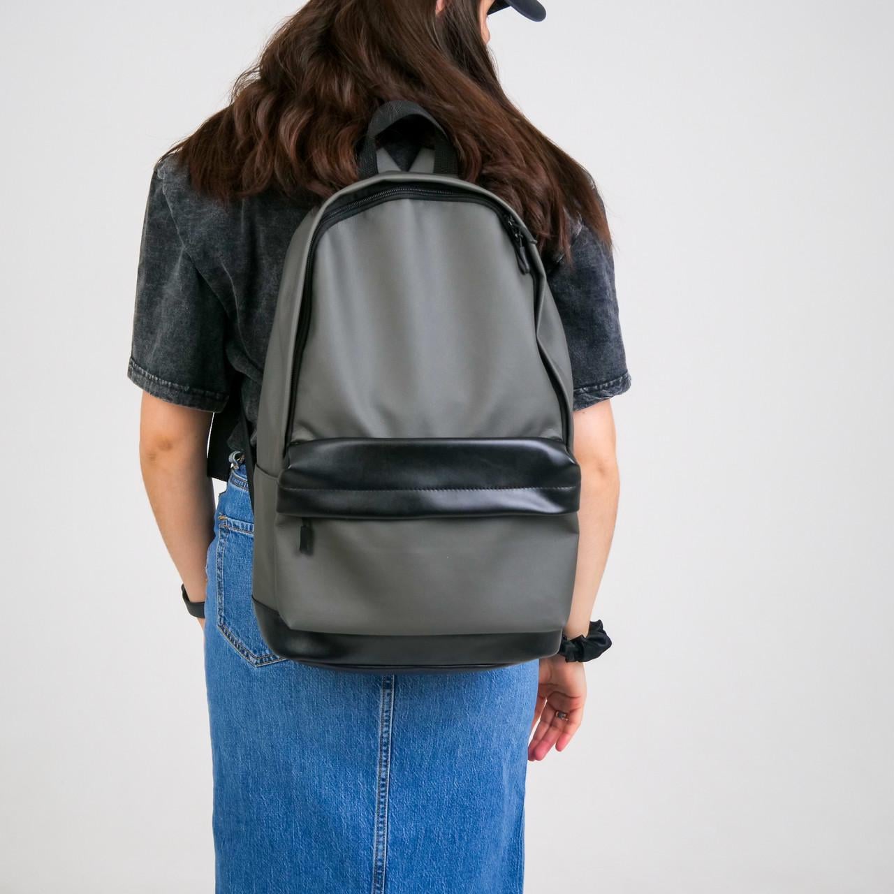 Рюкзак City в екошкірі Сірий (2193500545)