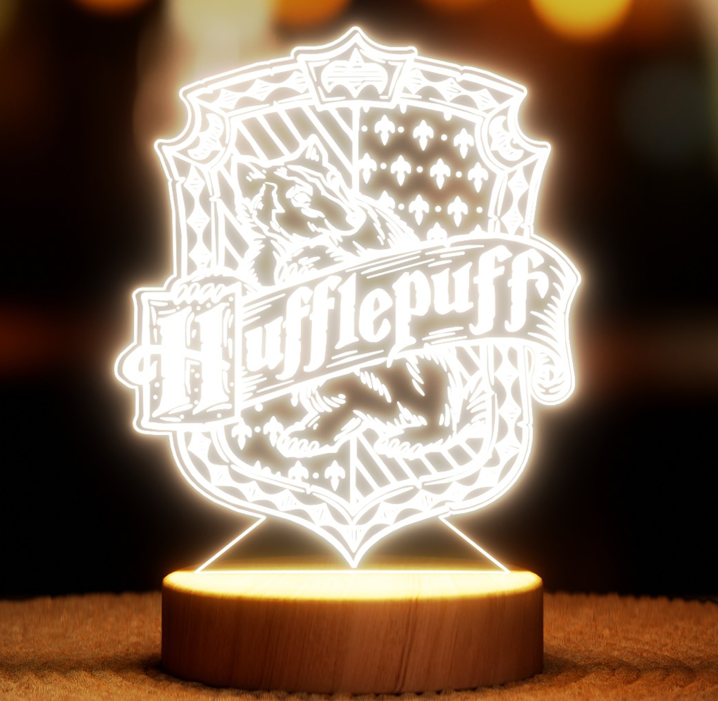 Ночник-светильник Lampic Гафелпаф USB дерево/акрил 15х22 см Желтый (32377352)