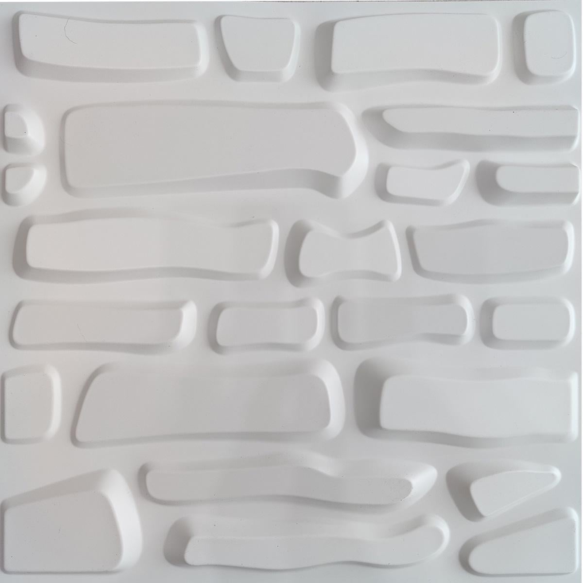 3D-панель ПВХ 500x500x13 мм Белый (659) 3D-панель ПВХ 500x500x13 мм Белый (659)