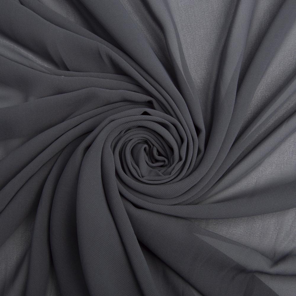 Ткань шифон Shela Темно-серый №2 (24637)