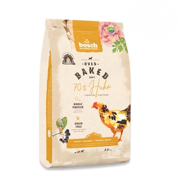 Корм сухой для собак Bosch Oven Baked Chicken Овен Бэйкед с курицей 2,5 кг