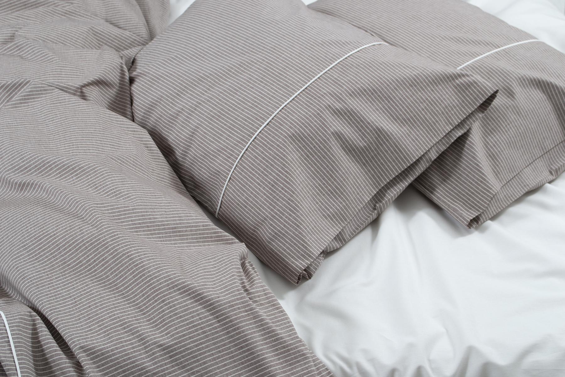 Комплект постельного белья Lotus Home Premium Percale Stripe семейный Коричневый (26668172) - фото 3 Комплект постельного белья Lotus Home Premium Percale Stripe семейный Коричневый (26668172) - фото 3