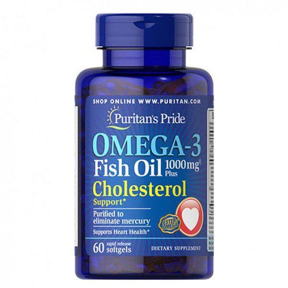Омега 3 Puritan's Pride Omega-3 Fish Oil 1000 мг Plus Bone Support 60 Softgels