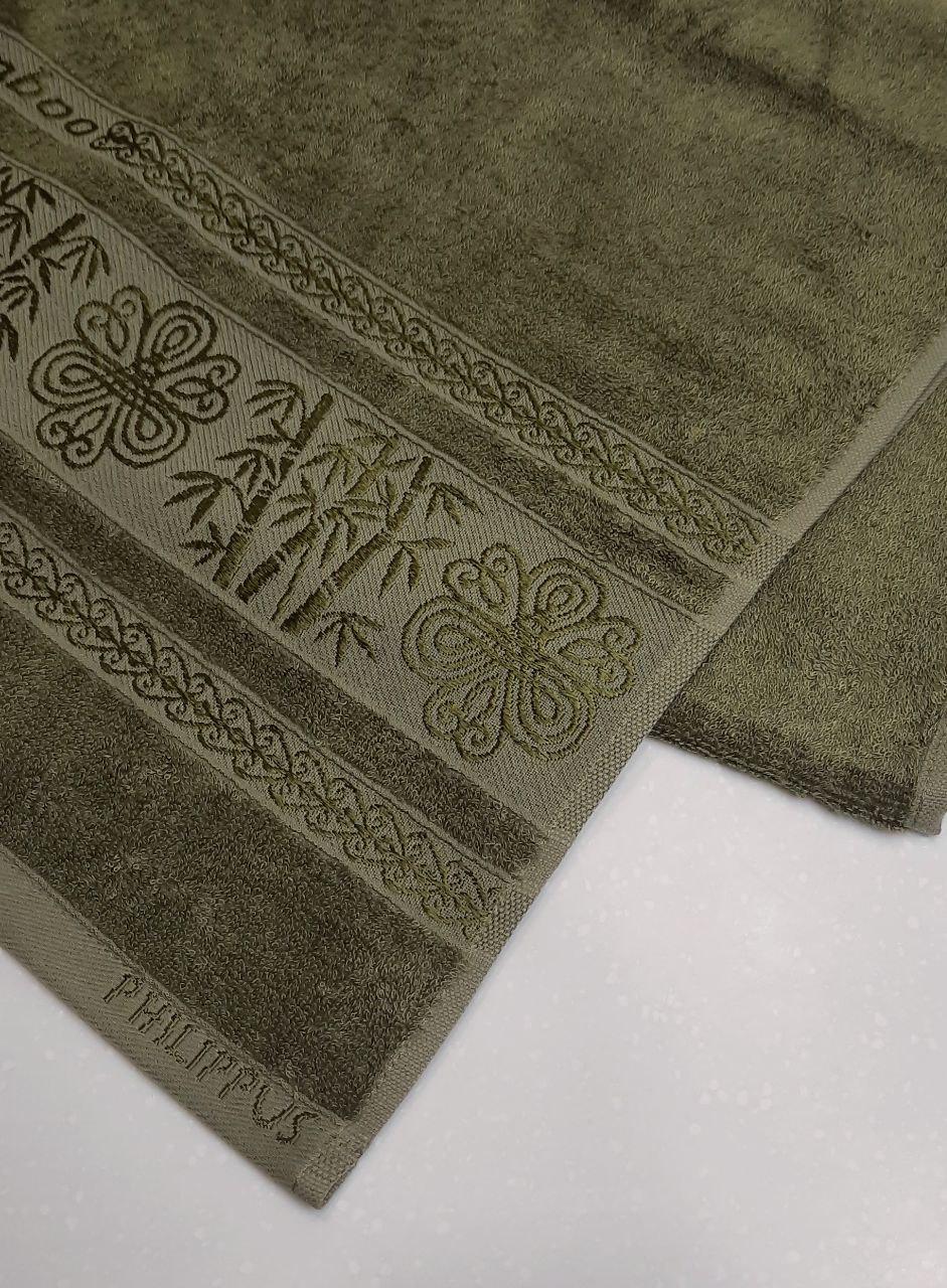 Полотенце бамбуковое банное Philippus 70х140 Хаки (05833) - фото 2