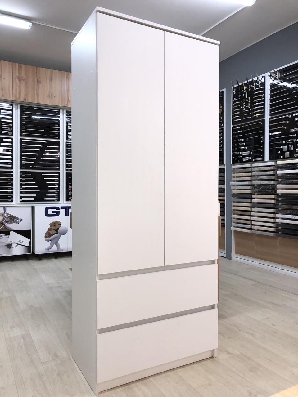 Шафа Кватро 2/2 з полицями 800х1990х470 мм Білий - фото 6 Шафа Кватро 2/2 з полицями 800х1990х470 мм Білий - фото 6