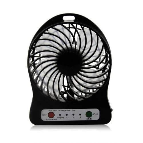 Портативний міні вентилятор Mini Fan XSFS-01 настільний з акумулятором Чорний