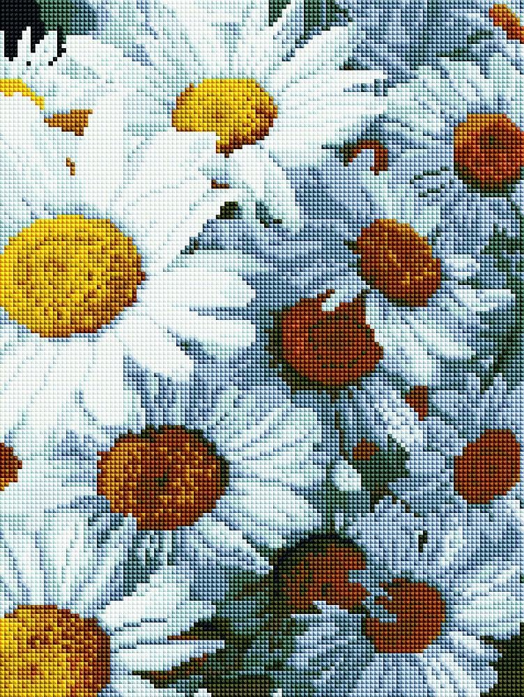 Алмазная мозаика Origami Ромашки 30x40 см