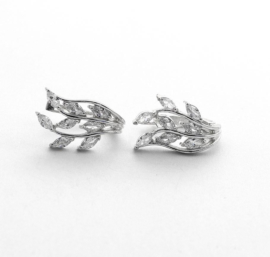 Серьги серебряные Maxi Silver 8106 Лепестки (88106)