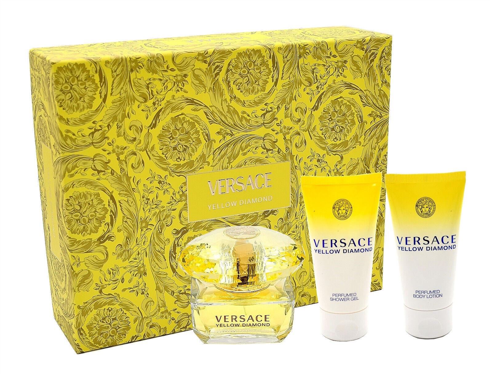 Подарунковий набір для жінок Versace Yellow Diamond туалетна вода 50 мл/гель для душу 50 мл/лосьйон для тіла 50 мл (374756)