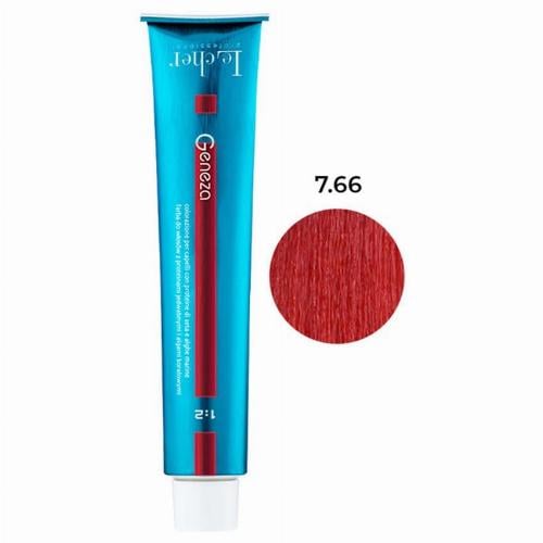 Крем-фарба для волосся професійна стійка аміачна Le Cher Geneza 7.66 (6TR) інтенсивний червоний блонд 1 (2505169482)