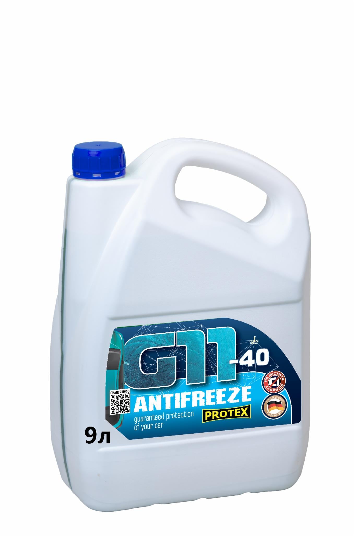 Антифриз PROTEX -40 G11 9,60 кг Синій