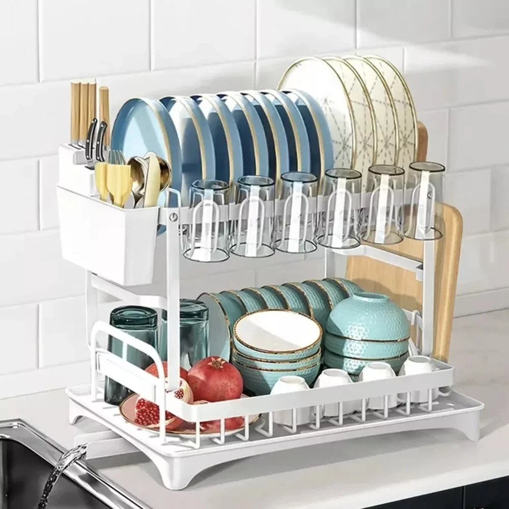 Сушарка для посуду 42x25x39 см Білий (А19) - фото 2 Сушарка для посуду 42x25x39 см Білий (А19) - фото 2