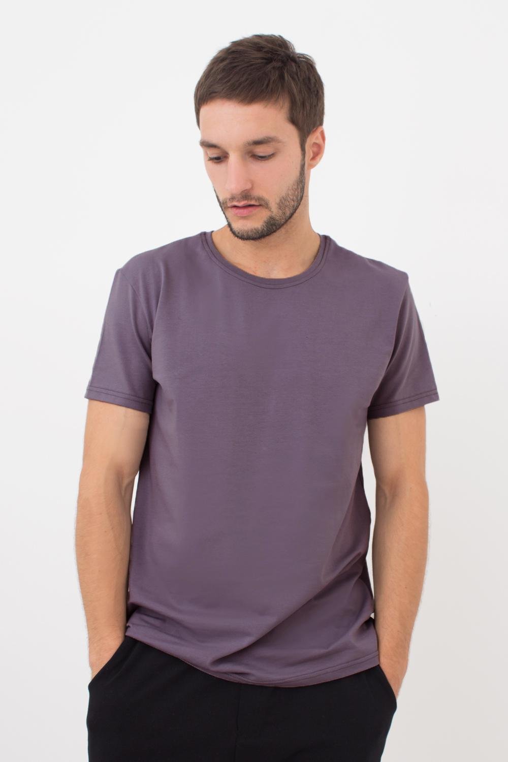 Футболка мужская хлопчатая Giulia T-SHIRT CLASSIC MEN 4601/010 XL Violet-muted mauve (31095297)