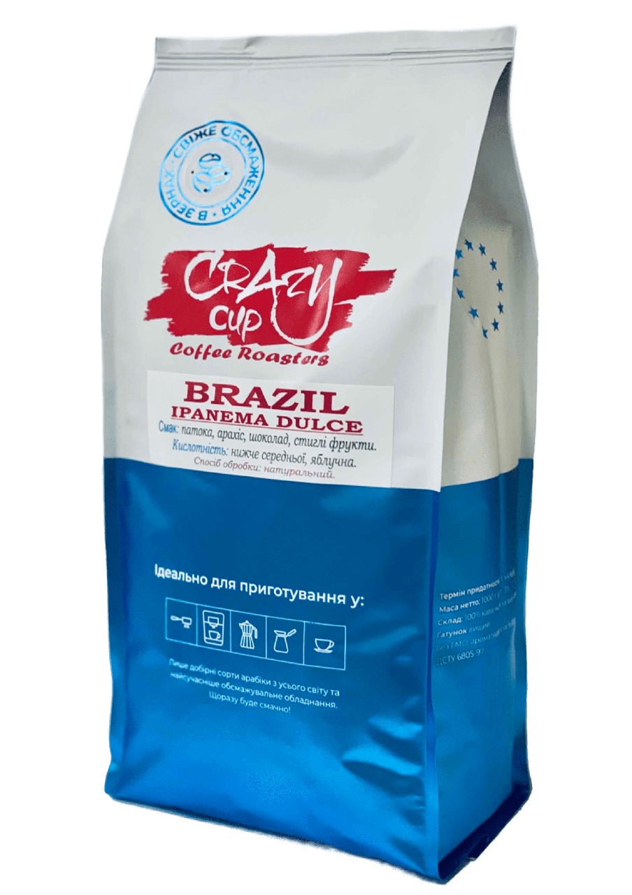 Кофе в зернах Бразилия Ipanema Dulce 100% арабика 1000 г (3156358928)