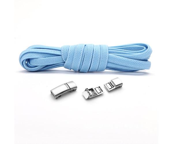 Шнурки еластичні з магнітними защіпками без зав'язок 1 м Блакитний Шнурки еластичні з магнітними защіпками без зав'язок 1 м Блакитний