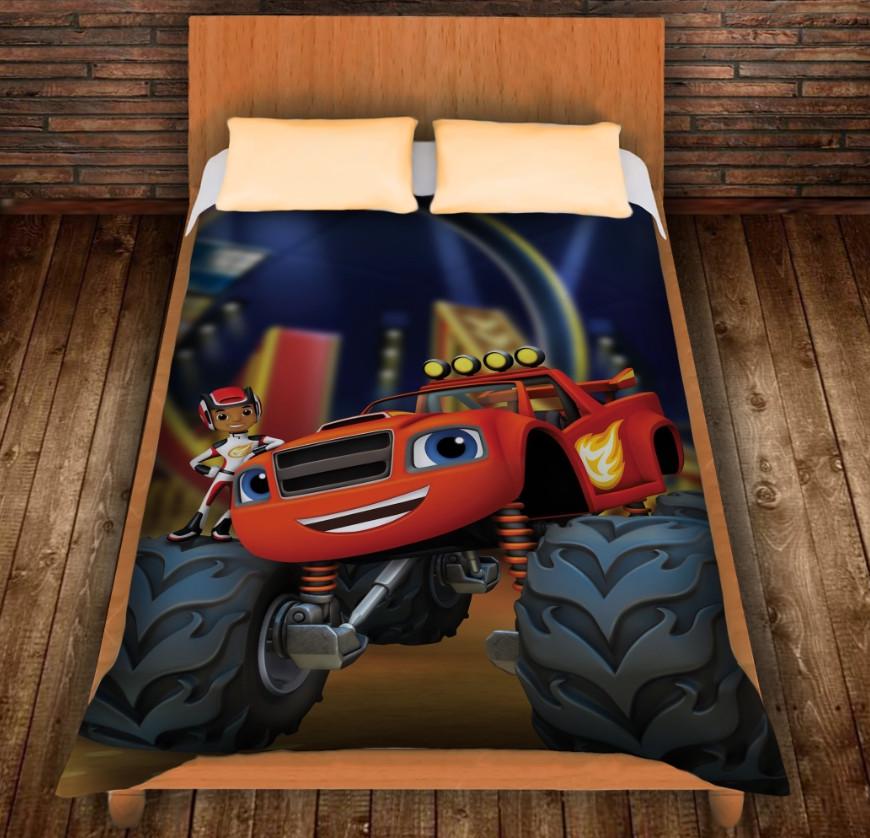 Плед с 3D принтом Вспыш и чудо-машинки 150х200 см (epi_0929)