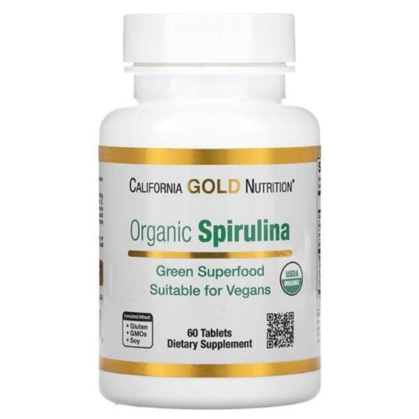 Натуральная добавка Калифорния Gold Nutrition Spirulina 500 mg 60 таблеток (000020757)