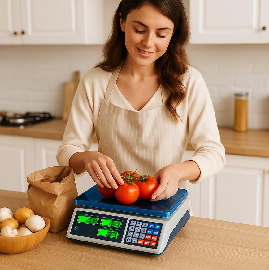 Торгові ваги MAG-50kg з LED-дисплеєм і металевою платформою (2104618633) - фото 5