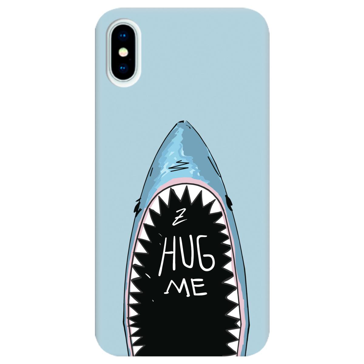 Силиконовый чехол Zorrov для Apple iPhone X - Hug me (10290050153033642)