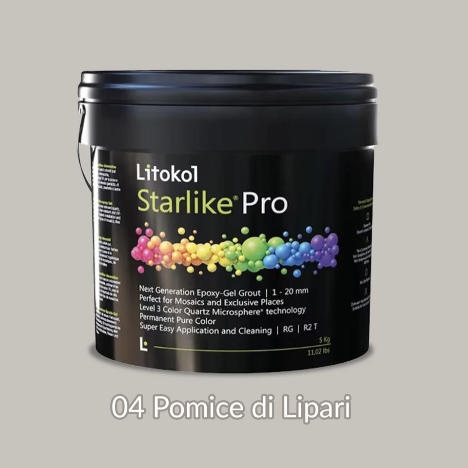 Фуга эпоксиднаяя гелевая затирочная Litokol Starlike Pro 5 кг 04 Pomice di Lipari (STPROPLP0005)