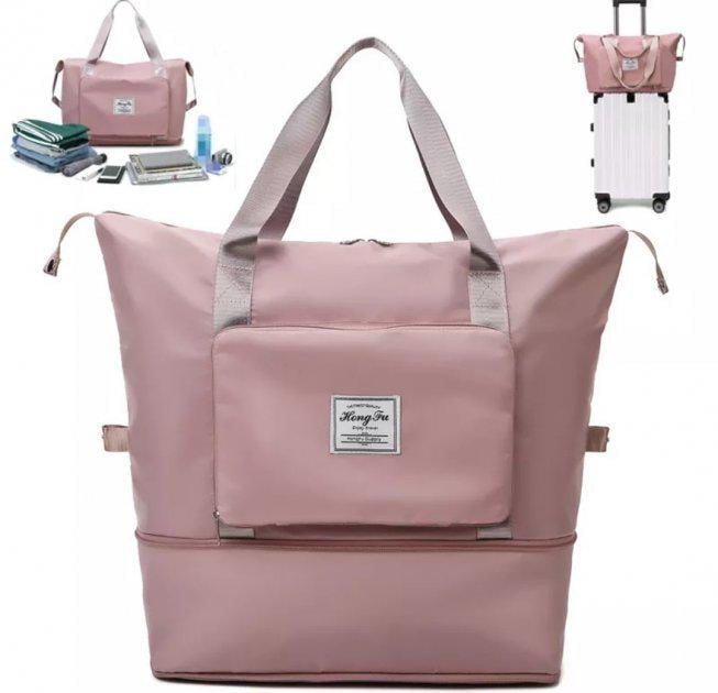 Сумка-трансформер дорожная водонепроницаемая для ручной клади 3в1 Пудровый (370224) - фото 5