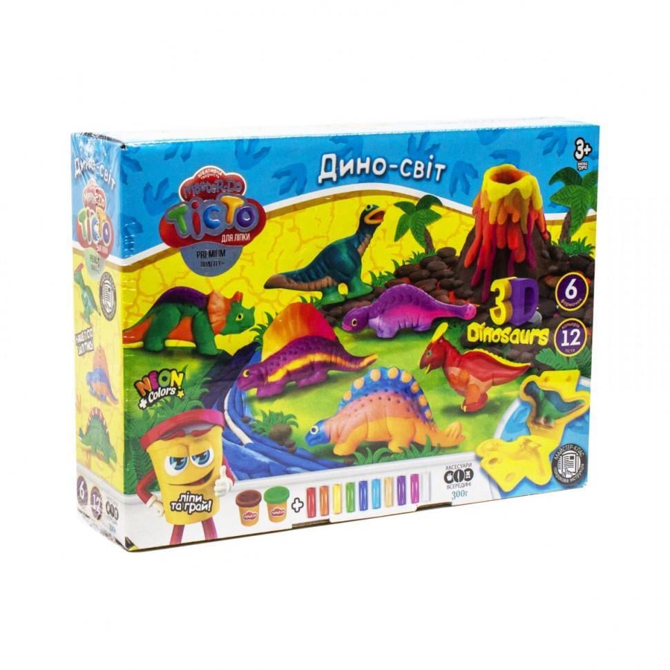 Набір для творчості тісто для ліплення Danko Toys Master Do 6 TMD-10-04U Динозавр з інструментами (RLT14446)