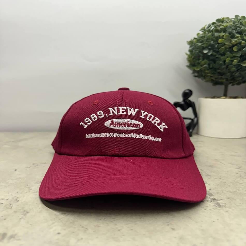 Кепка-бейсболка летняя New York OS Бордовый (00208) - фото 2 Кепка-бейсболка летняя New York OS Бордовый (00208) - фото 2