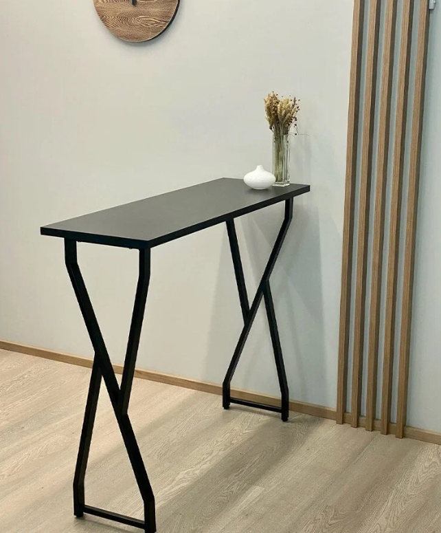 Барний стіл Yanloft 100х40 см 36 мм в стилі лофт Антрацитовий (LD05) Барний стіл Yanloft 100х40 см 36 мм в стилі лофт Антрацитовий (LD05)