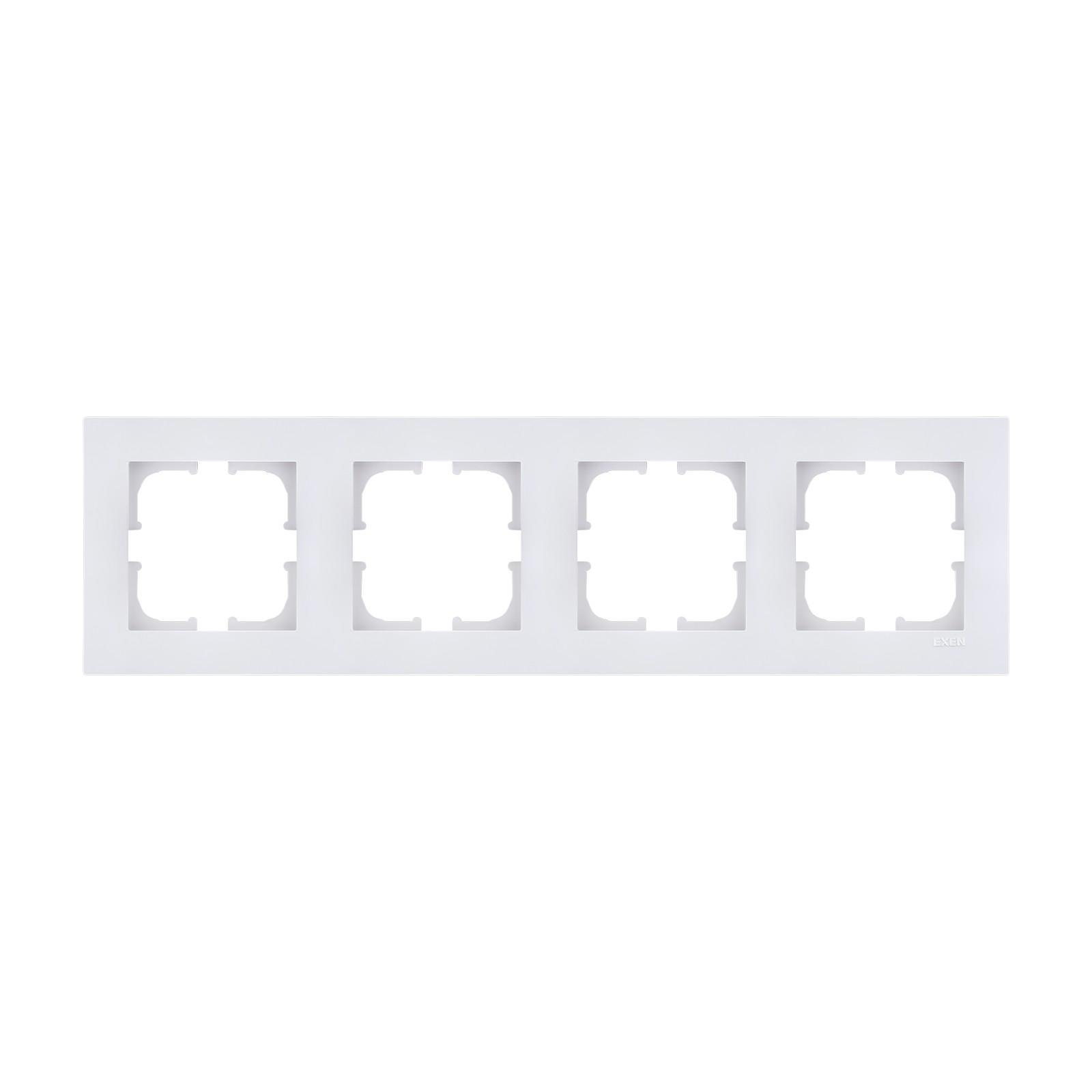 Рамка на 4 секции EXEN Karell Белый Рамка на 4 секции EXEN Karell Белый