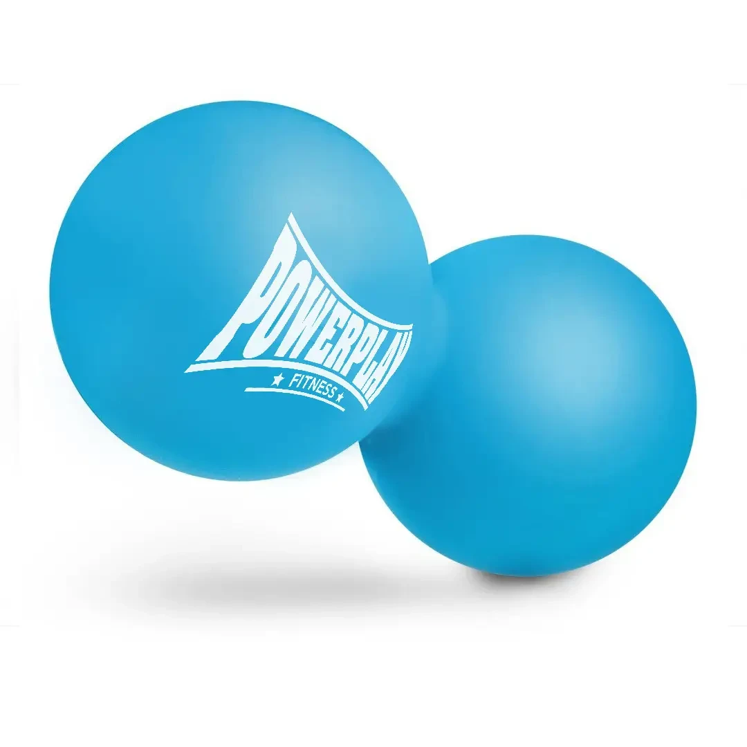 Мяч массажный двойной PowerPlay PP-4355 Silicone Lacrosse Peanut Ball 6,3x12,6 см Синий - фото 3