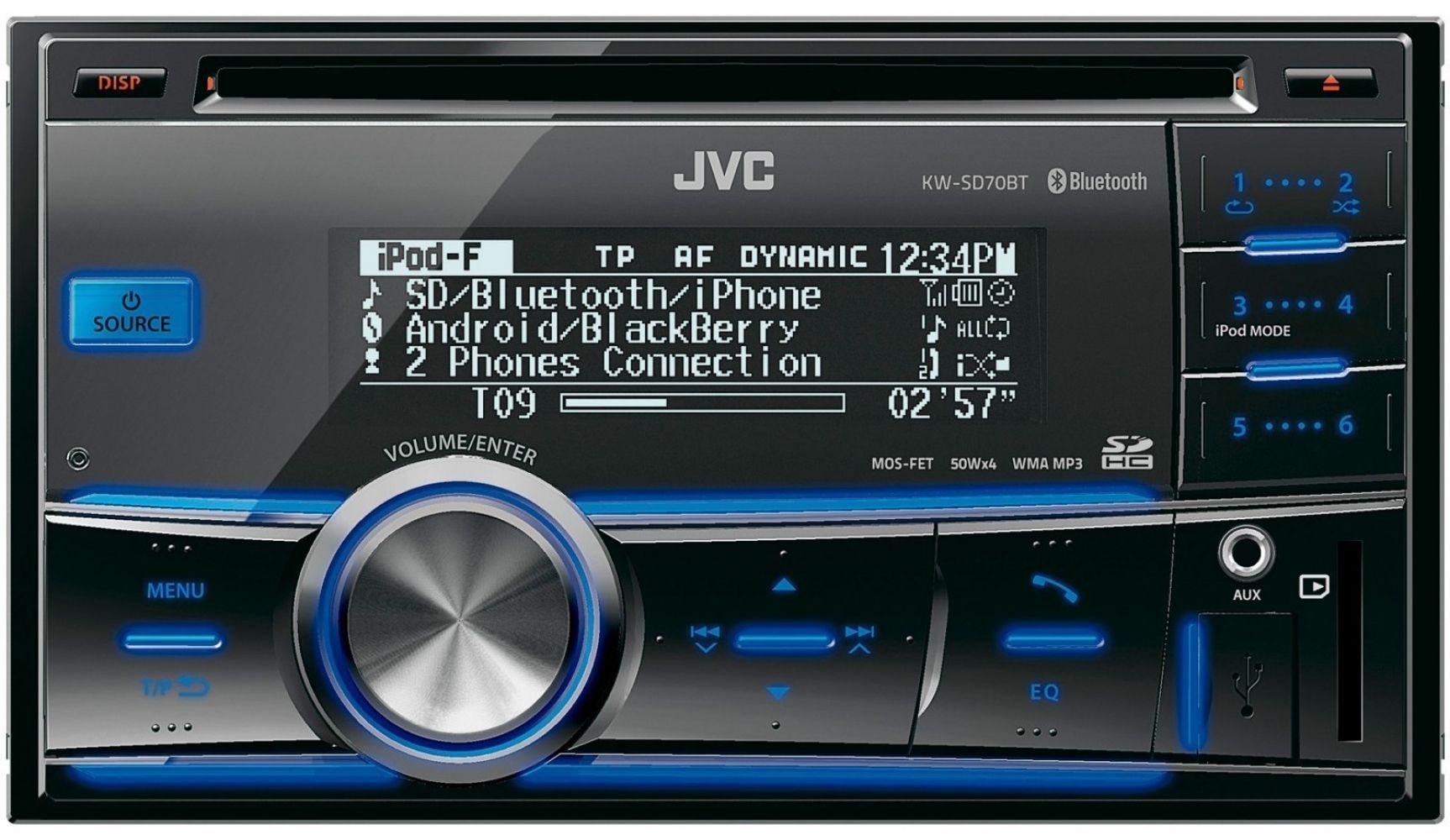 Автомагнитола JVC KW-SD70BTEYD