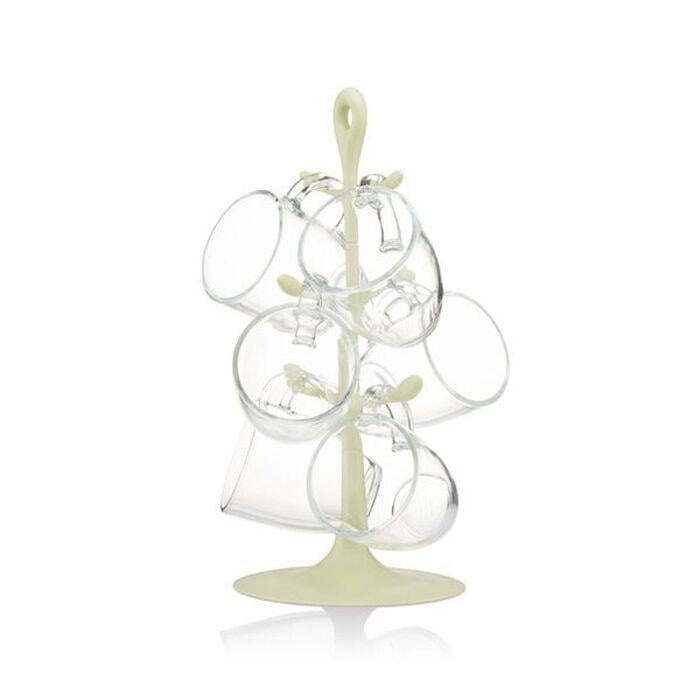 Набор чашек для кофе Bodum Bistro с подставкой стекло 7 пр. Фисташковый/Прозрачный (2545182) Набор чашек для кофе Bodum Bistro с подставкой стекло 7 пр. Фисташковый/Прозрачный (2545182)