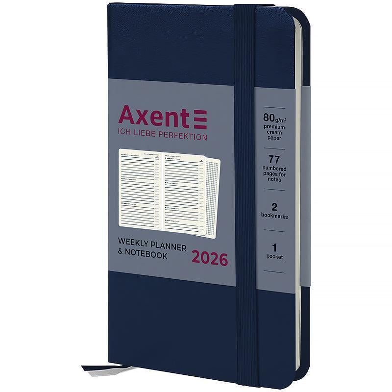 Еженедельник датированный 2026 Axent Pocket Strong 90х150 мм 192 стр. Синий (8508-26-02-A) Еженедельник датированный 2026 Axent Pocket Strong 90х150 мм 192 стр. Синий (8508-26-02-A)