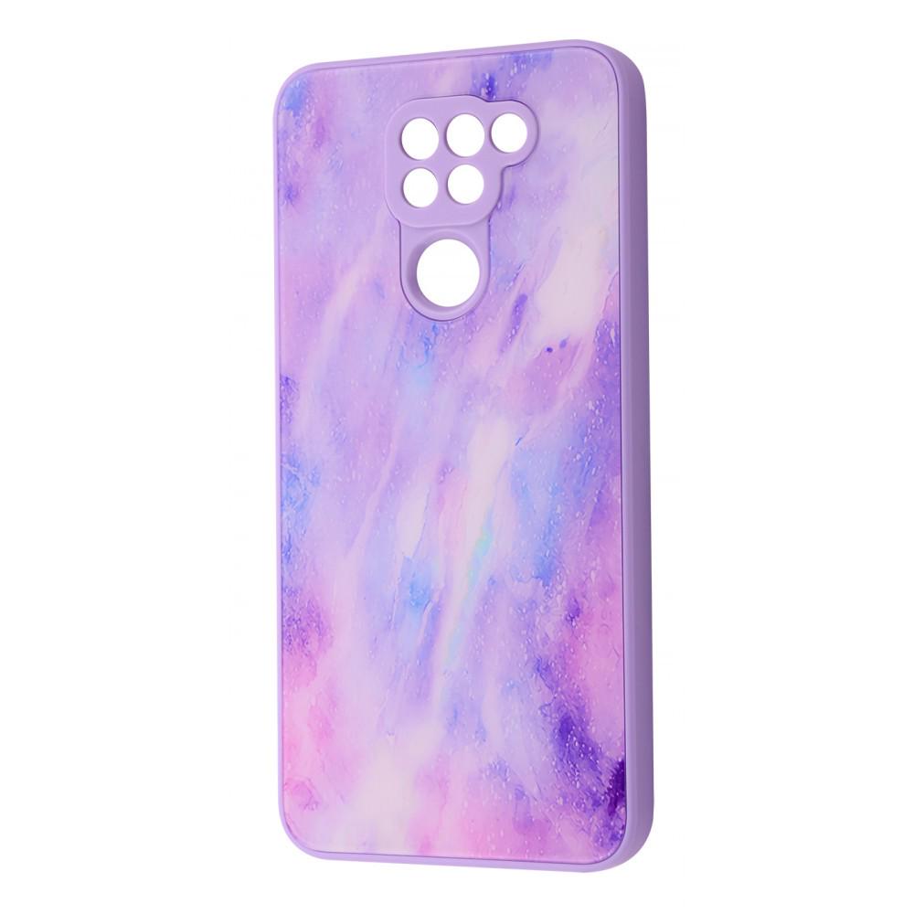 Чехол с дизайном Marble Clouds Samsung Galaxy A03s (A037F) purple