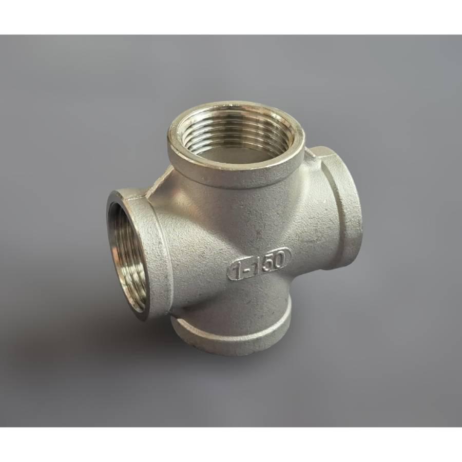 Крестовина DN25 ВР BSPP равнопроходная н/ж сталь AISI304 Class 150 1" (29510280) - фото 2 Крестовина DN25 ВР BSPP равнопроходная н/ж сталь AISI304 Class 150 1" (29510280) - фото 2