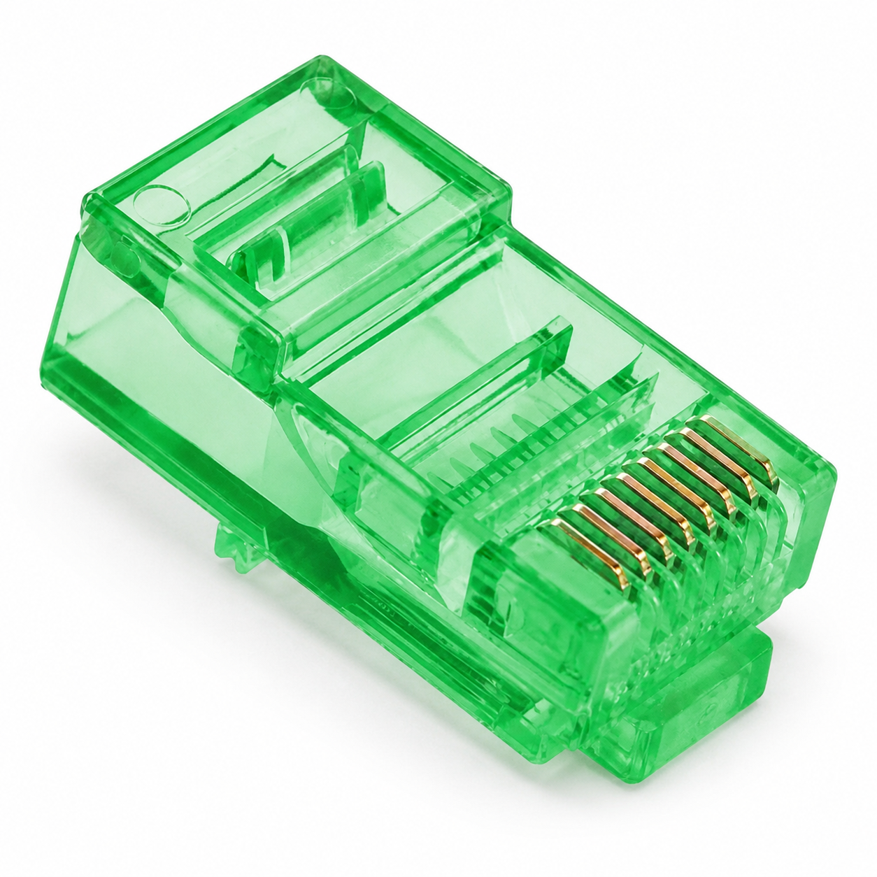 Коннектор Ritar RJ-45 8P8C UTP Cat5 для обжатия витой пары 100 шт. Green
