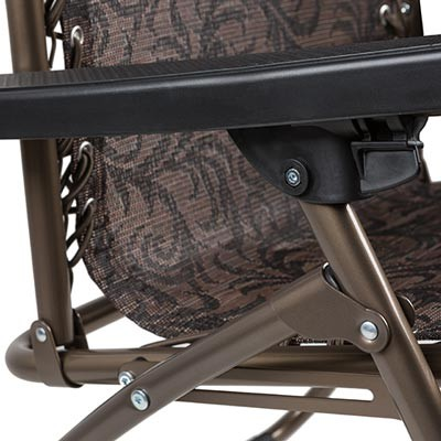 Кресло-шезлонг раскладной ПВХ 200х68х58 см Темно Коричневый (8009-1WS) - фото 4