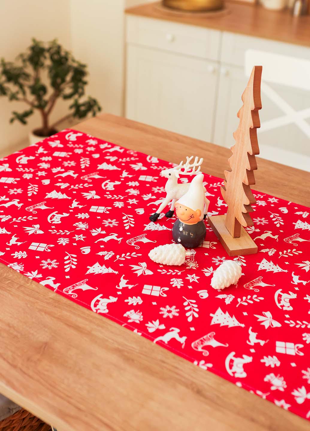 Скатертина новорічна Новорічний настрій 140x47 см (ннс14) - фото 4 Скатертина новорічна Новорічний настрій 140x47 см (ннс14) - фото 4