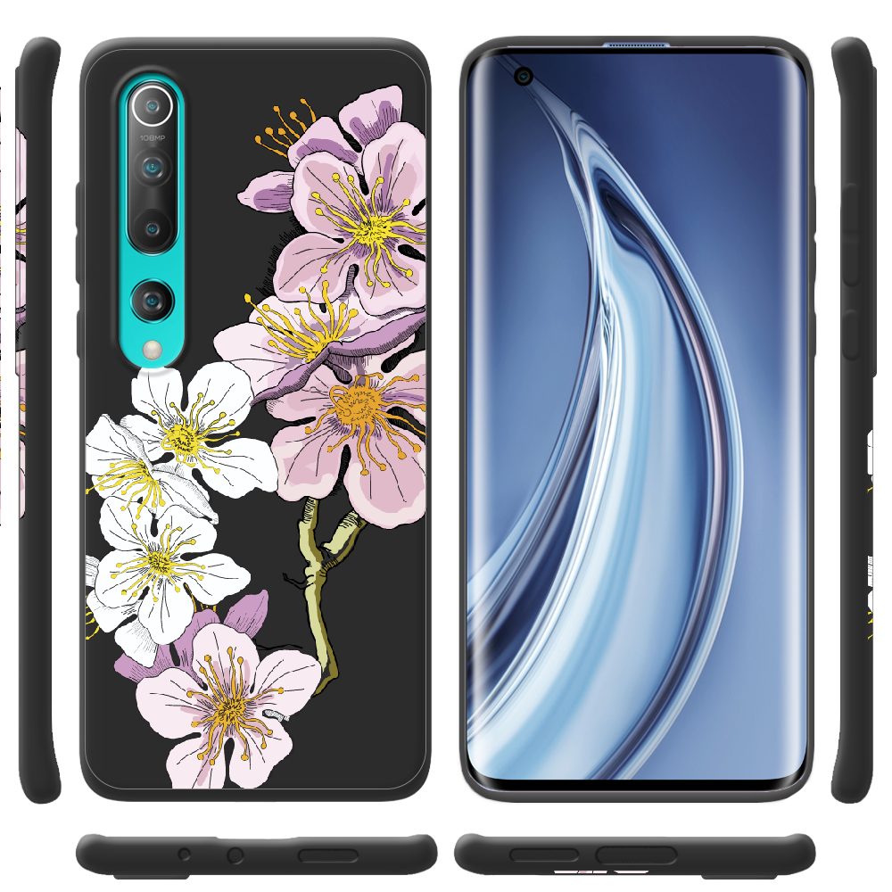 Чехол BoxFace Xiaomi Mi 10/ Mi 10 Pro Cherry Blossom Черный силикон (39436-cc4-41939) - фото 2