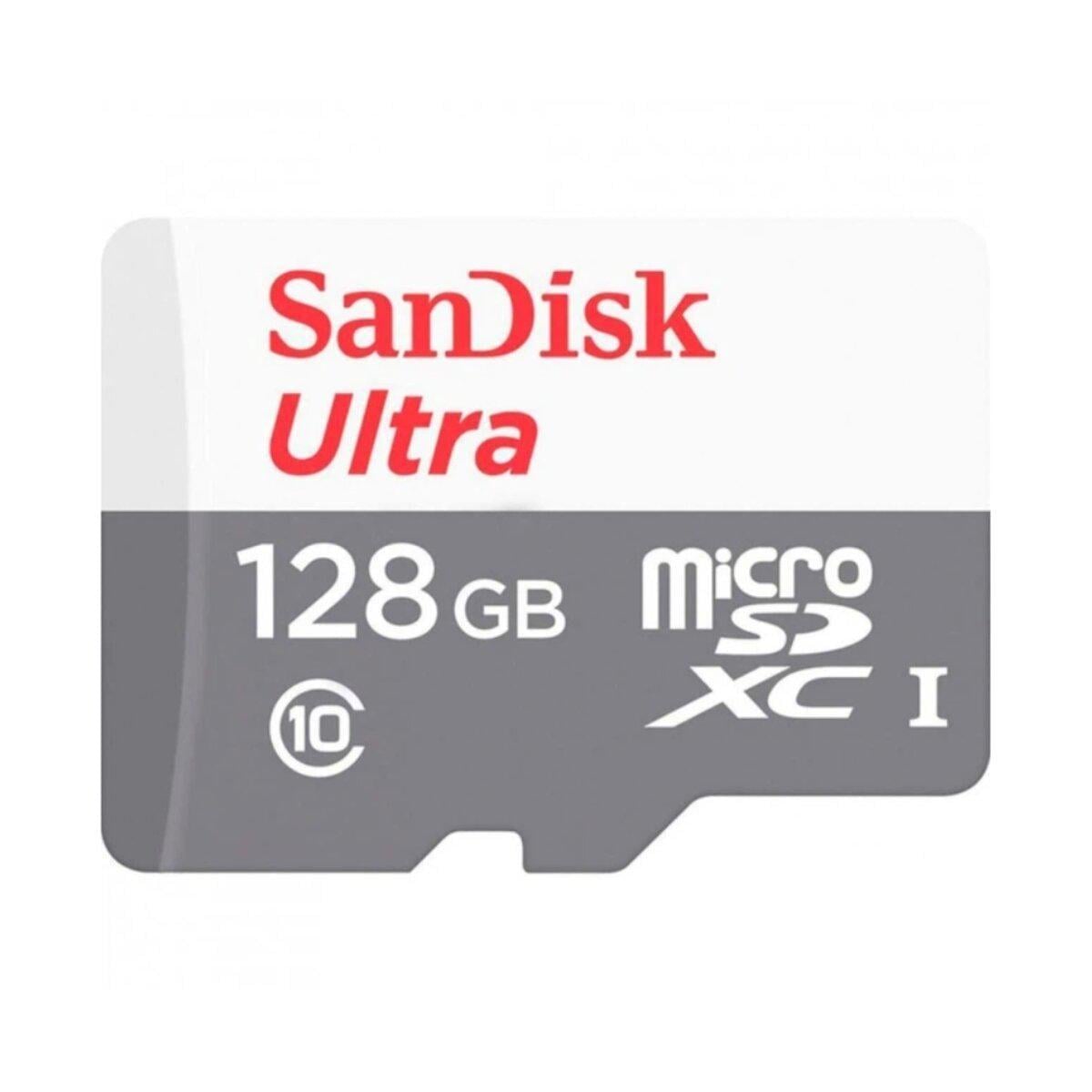 Карта памяти SanDisk Ultra 128 GB microSDXC UHS-1 class 10 A1 100Mb/s (SDSQUNR-128G-GN3MN)