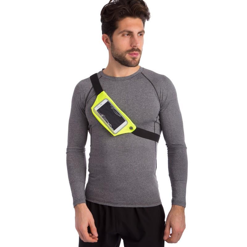 Спортивная сумка-пояс для бега и ходьбы Zelart RUNNING WAISTPACK SP-Sport GA-507 с сенсорным экраном Желтый (DR002162)