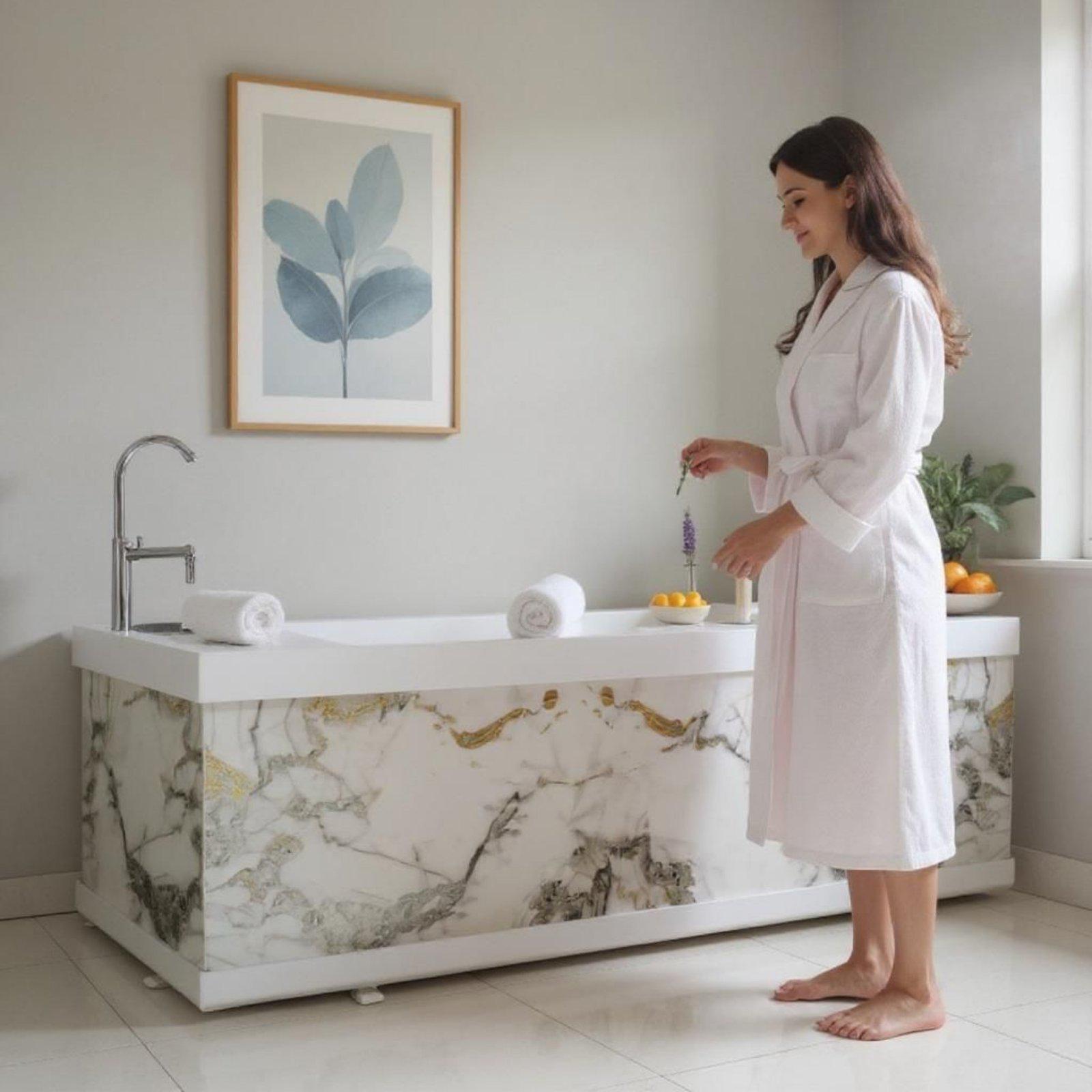 Панель под ванну Мрамор 2025 170 см Белый (2426) - фото 10 Панель под ванну Мрамор 2025 170 см Белый (2426) - фото 10