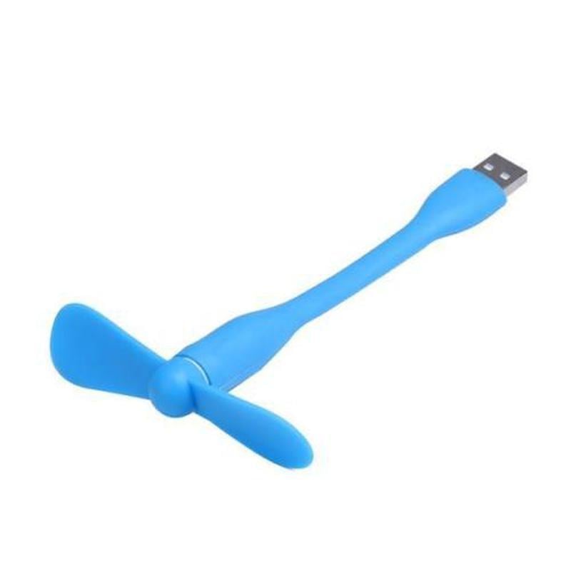 Портативный гибкий USB вентилятор Синий