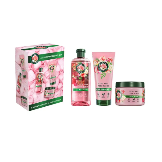 Подарунковий набір Herbal Essences Rose Petal Soft шампунь 350 мл/бальзам 250 мл/маска 300 мл