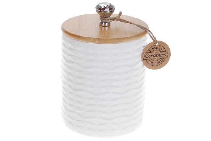 Банка ВonaDi Алмаз 979314 600мл с бамбуковой крышкой (100526)