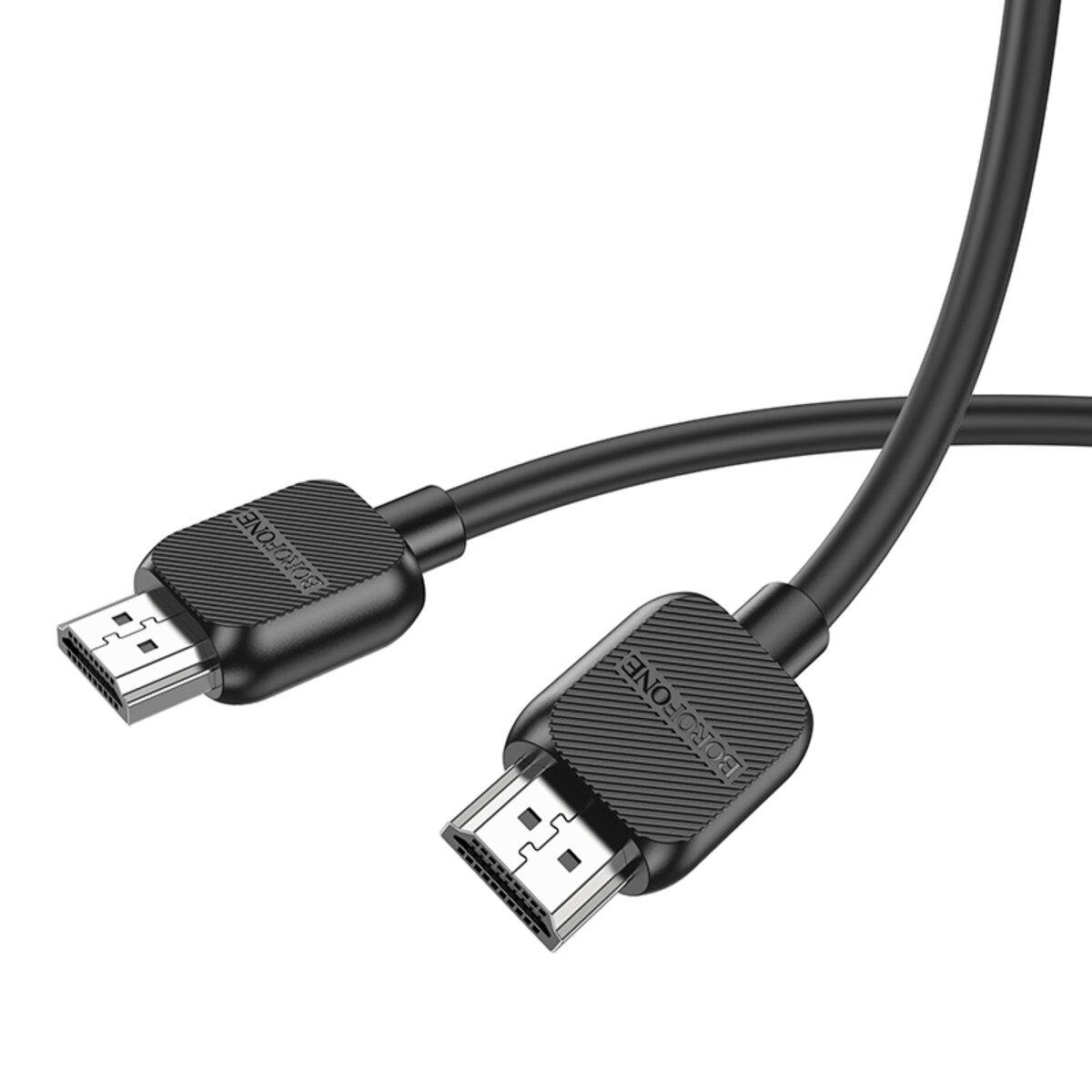 Кабель для відеосинхронізації Borofone BUS02 Vivido HDTV 2.0 4K HD data cable 100 см Black (602192) - фото 3