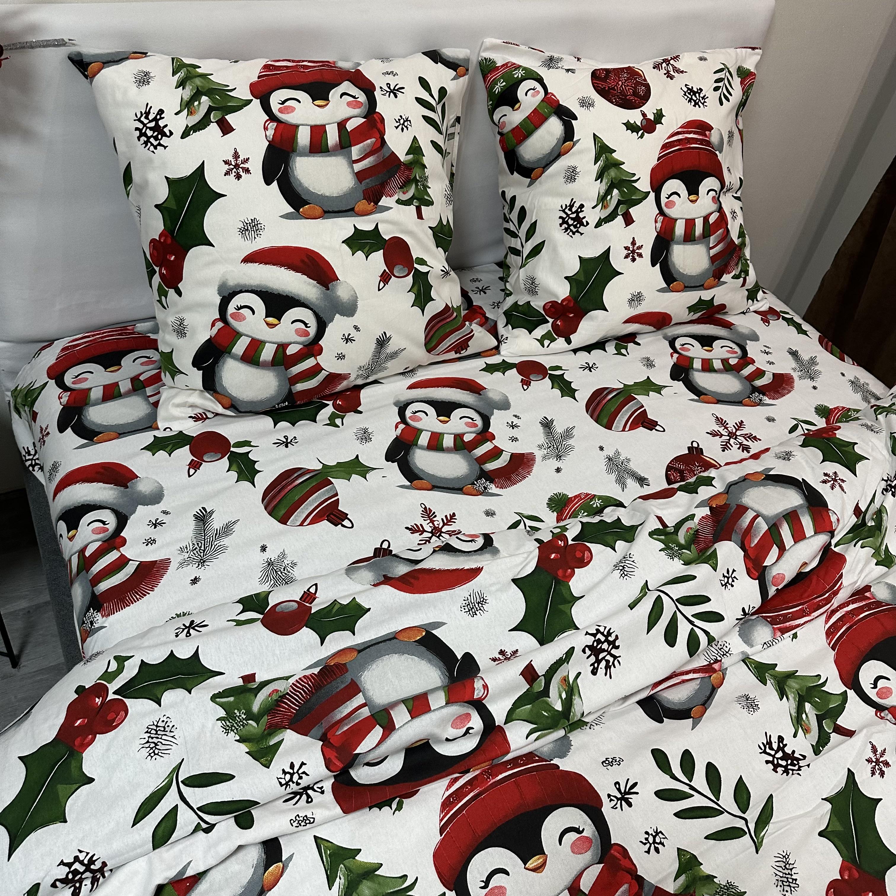 Комплект постільної білизни байкова Зимовий євро Білий (байка 7-3) - фото 8