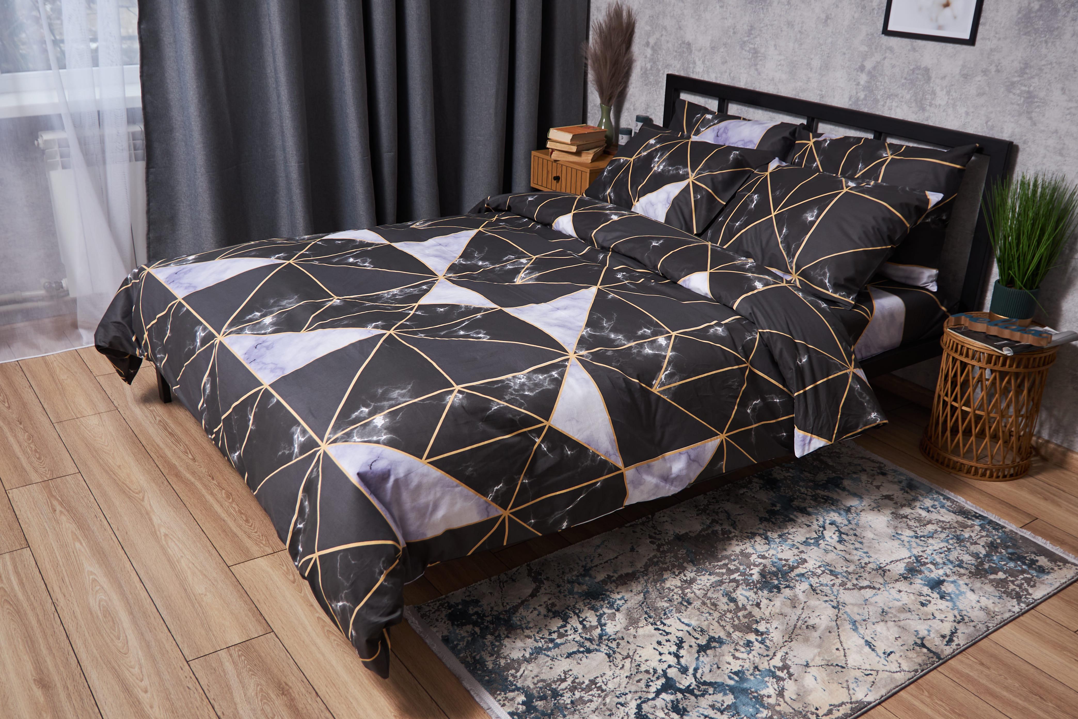 Комплект постельного белья Moon&Star Satin Elit Marble евро наволочки 2 шт./200х220 см (MS-820004492)