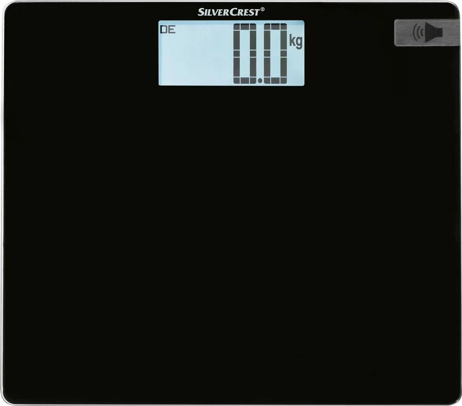 Весы электронные напольные Silver Crest SPWS 180 F2 со стеклянной платформой и голосовым сопровождением (SPWS_180_F2)