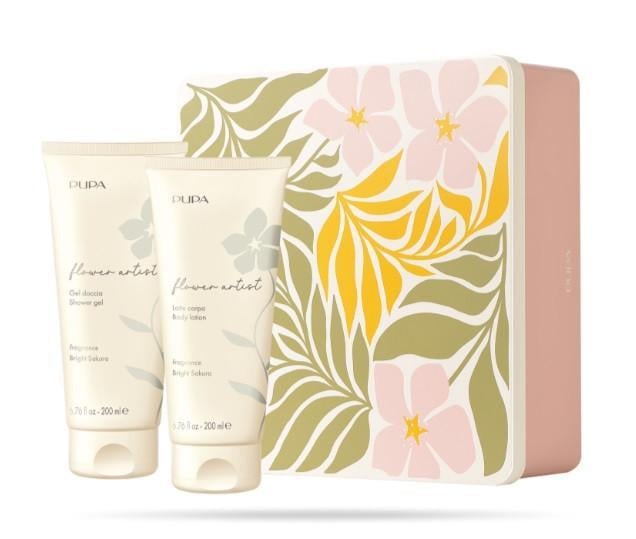 Лосьон и гель для душа парфюмированный Pupa Flower Artist Kit Shower Gel+Body Lotion Bright Sakura 200 мл/200 мл (2814463102)
